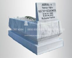 Mermer Konik Kesim 15cm Blok Mezar