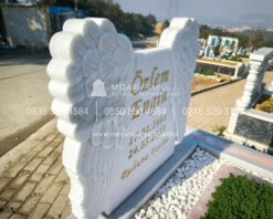 Pembe Onyx Mermer Melek Kanatli Mezar Tasi Modeli