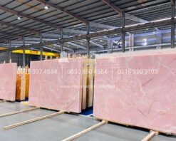 Pembe Onyx Mermer Melek Kanatli Mezar Tasi Modeli