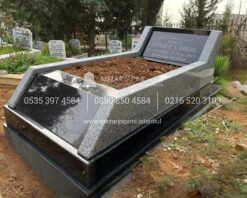 Egimli Mezar Modeli Absolute Black ve Beta Granit
