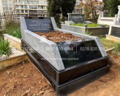 Egimli Mezar Modeli Absolute Black ve Beta Granit