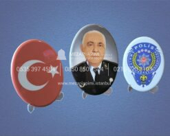 Porselen Uzerine Bayrak Ozel Firma Kamu Kurum Logo