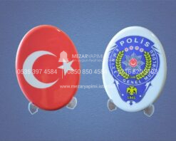 Porselen Uzerine Bayrak Ozel Firma Kamu Kurum Logo