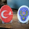 Porselen Uzerine Bayrak Ozel Firma Kamu Kurum Logo
