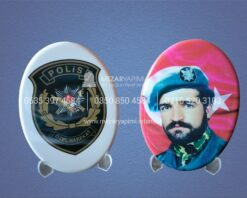 Porselen Uzerine Bayrak Ozel Firma Kamu Kurum Logo