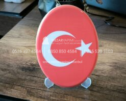 Porselen Uzerine Bayrak Ozel Firma Kamu Kurum Logo