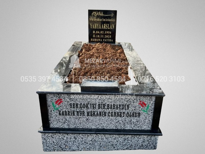 Gri Siyah Granit Mezar