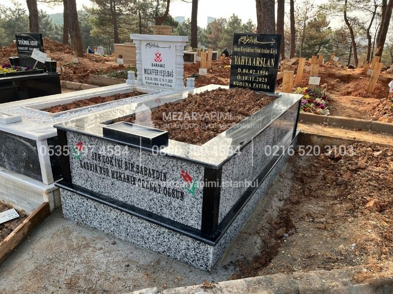Gri Siyah Granit Mezar