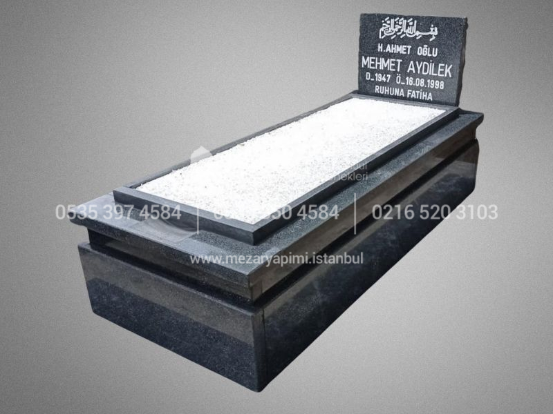 Siyah Granit Mezar Komple 5cm