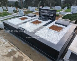 3 Kişilik Granit Aile Mezar Modeli