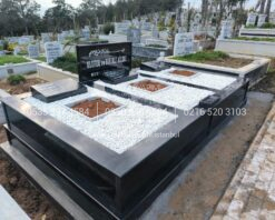 3 Kişilik Granit Aile Mezar Modeli