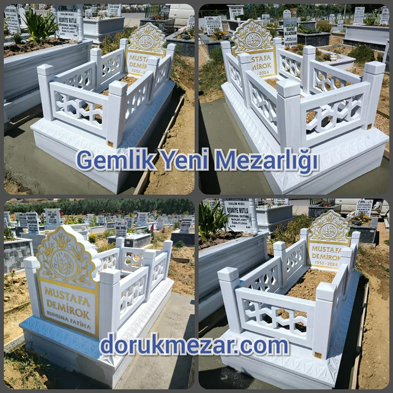Bursa Mezar Taşı Yapımı - CNC İşlemeli Kafesli Mermer Mezar
