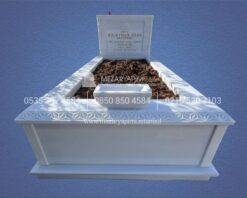 Baş Taşı ve Küpeşte Cnc İşlemeli Mermer Mezar