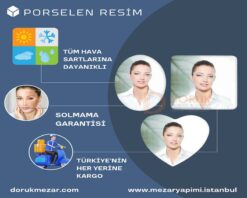 Mezar Taşı Üzerine Porselen Resim