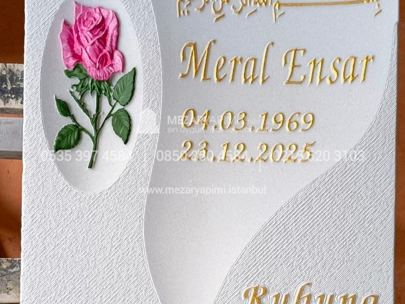 Su Yolu Şeklinde Cnc Mermer Mezar Taşı