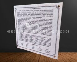 50x50cm Porselen Üzerine Yazı Plaka