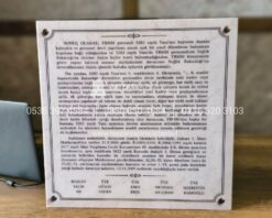 50x50cm Porselen Üzerine Yazı Plaka