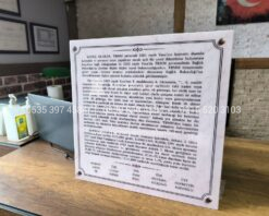 50x50cm Porselen Üzerine Yazı Plaka