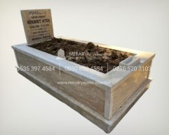 Baş Taşı Küpeşte 6cm Komple Traverten Mezar