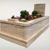 Baş Taşı Küpeşte 6cm Komple Traverten Mezar